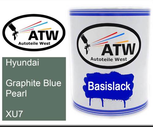 Hyundai, Graphite Blue Pearl, XU7: 1L Lackdose, von ATW Autoteile West.